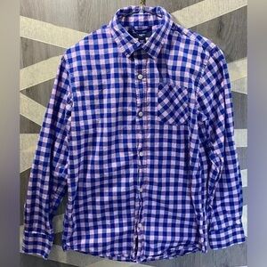 Gap Kids Plaid Long Sleeve Button Down Shirt Youth XL